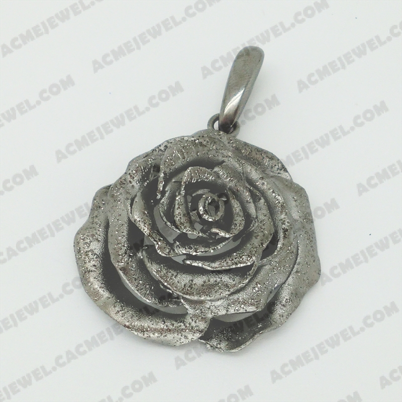 Pendants Silver sand / sparkling 2-tone(black rhodium plating(sand finishing) / sparkling finishing)