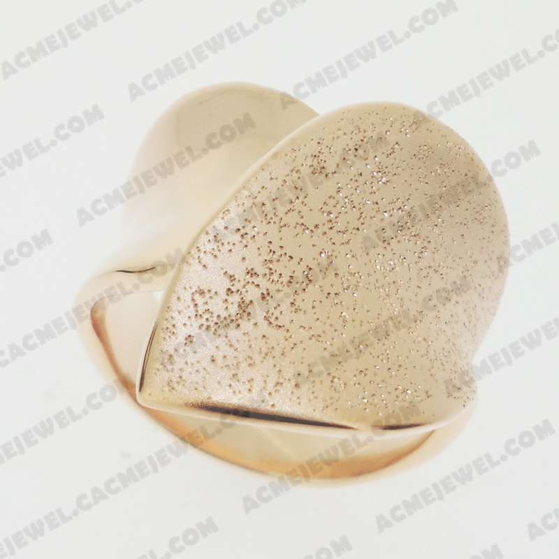 Rings Brass shiny / matt /sparkling 3-tone(rose gold plating / matt rose gold plating / sparkling finishing)