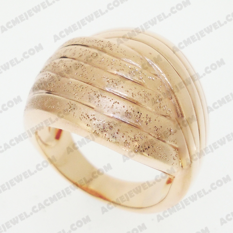 Rings Brass shiny / matt / sparkling 3-tone(rose gold plating / matt rose gold plating / sparkling finishing)
