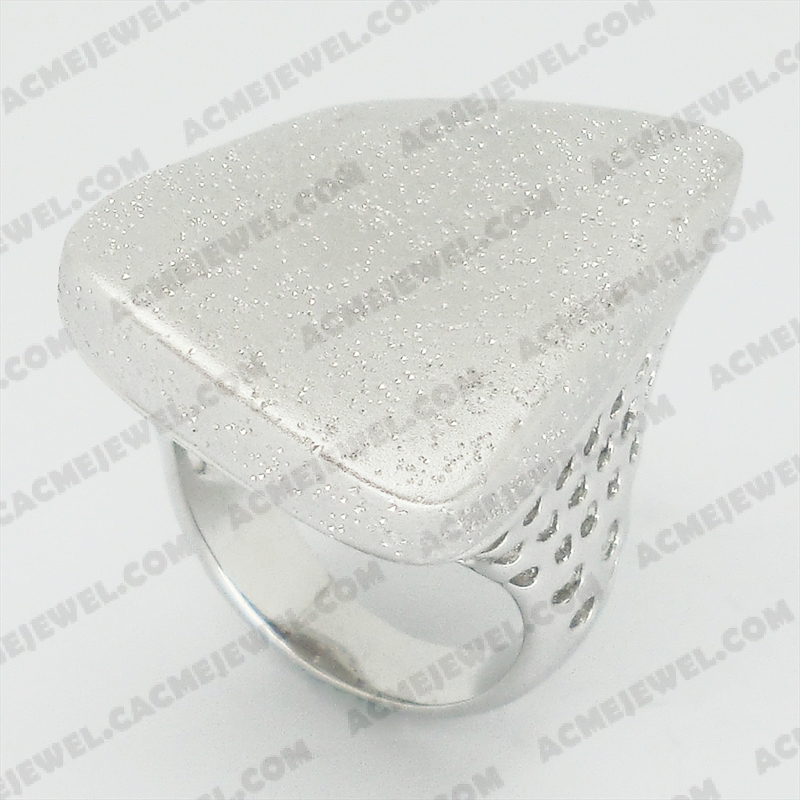 Rings Brass matt / sparkling / shiny 3-tone( matt rhodium  plating / sparkling finishing /rhodium plating)