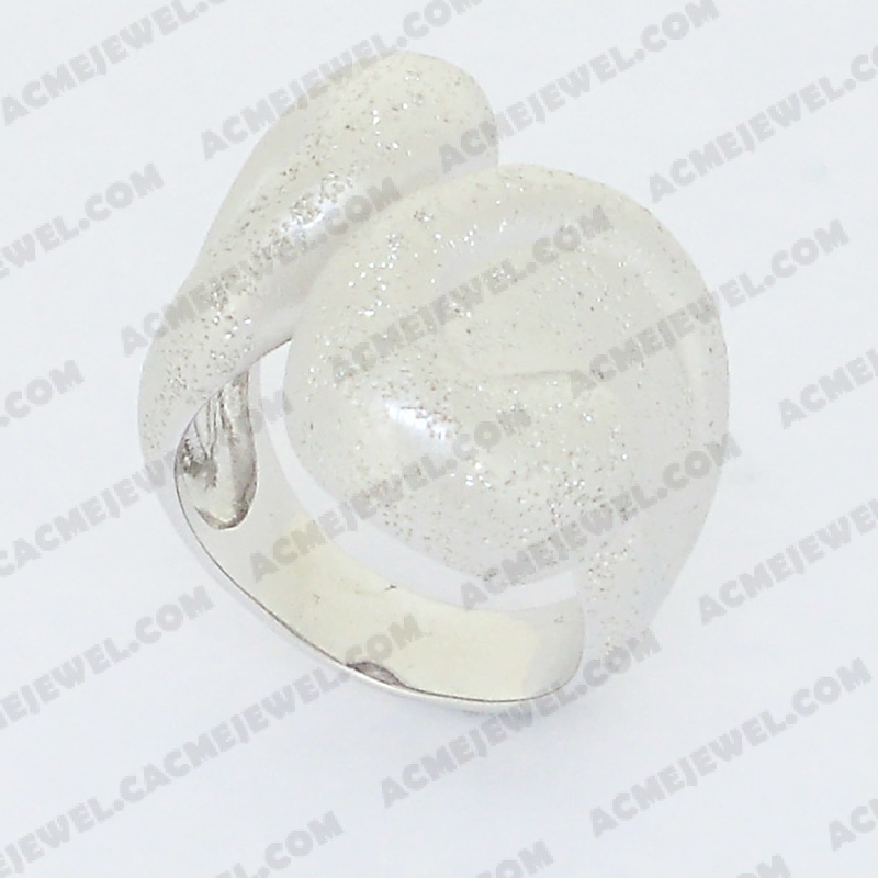 Rings Brass matt / sparkling / shiny 3-tone( matt rhodium  plating / sparkling finishing /rhodium plating)