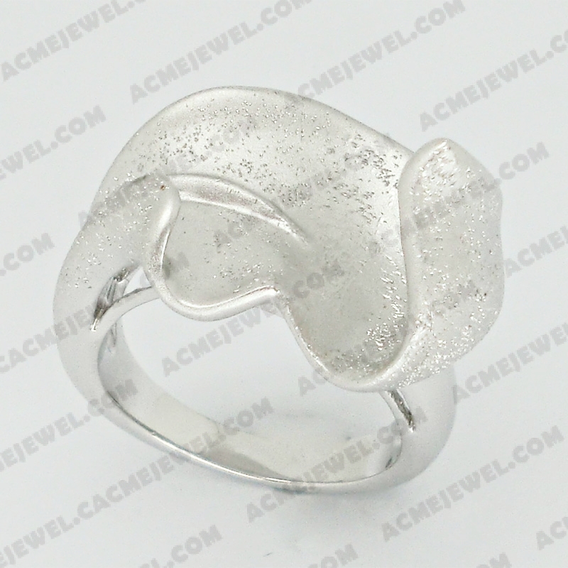 Rings Brass shiny / matt / sparkling 3-tone( rhodium plating/matt rhodium plating /sparkling finishing)