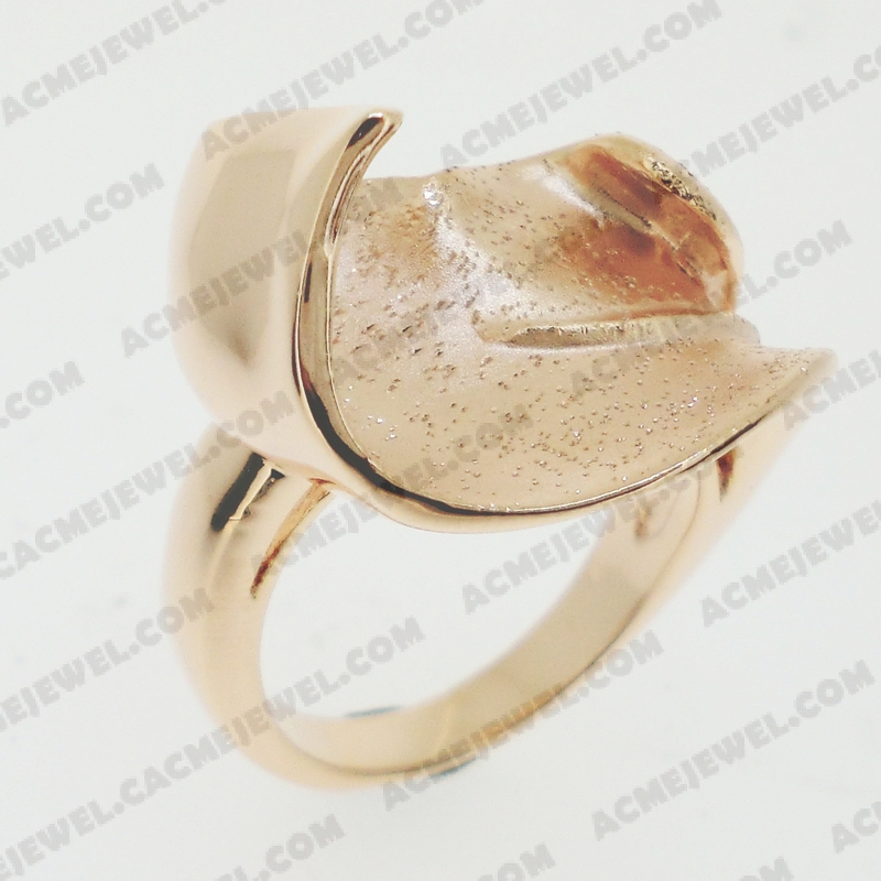 Rings Brass shiny / matt / sparkling 3-tone(rose gold plating / matt rose gold plating / sparkling finishing)