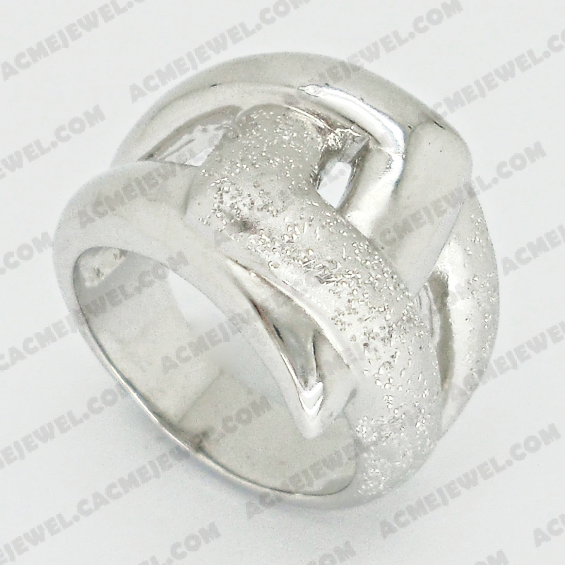 Rings Brass shiny / matt / sparkling 3-tone( rhodium plating/matt rhodium plating /sparkling finishing)