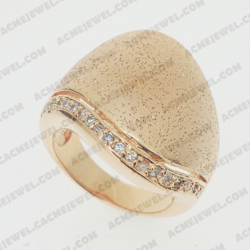 Rings Brass matt / sparkling / shiny 3-tone( matt rose gold plating / sparkling finishing /rose gold plating)