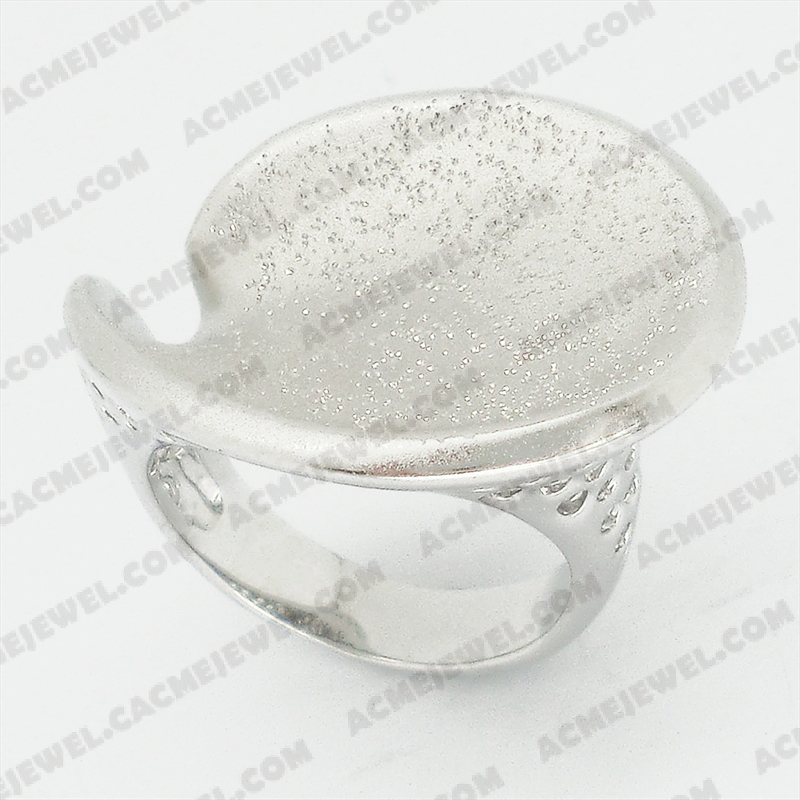 Rings Brass matt / sparkling / shiny 3-tone( matt rhodium  plating / sparkling finishing /rhodium plating)