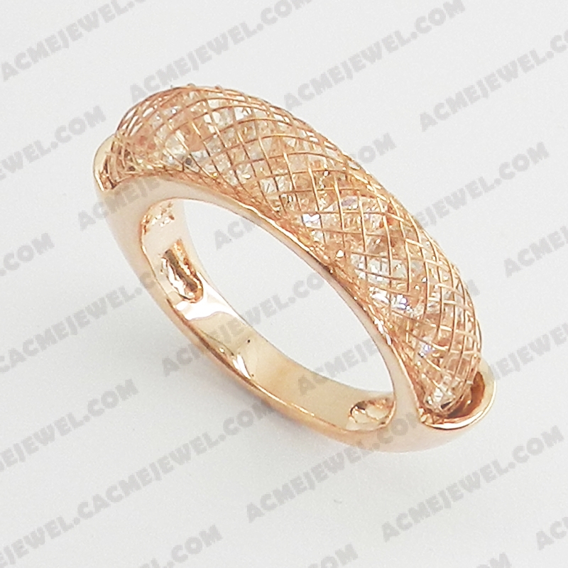 Rings Brass shiny Rose gold plating 