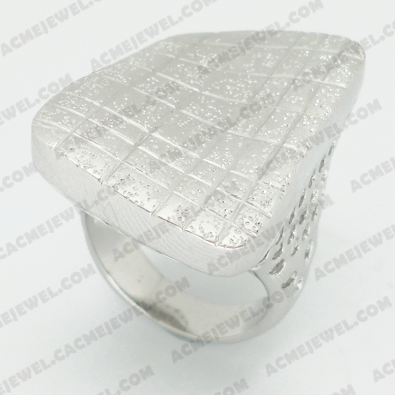 Rings Brass matt / sparkling / shiny 3-tone( matt rhodium  plating / sparkling finishing /rhodium plating)