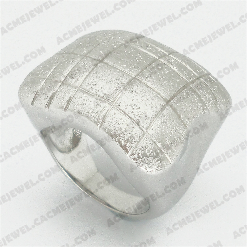 Rings Brass matt / sparkling / shiny 3-tone( matt rhodium  plating / sparkling finishing /rhodium plating)