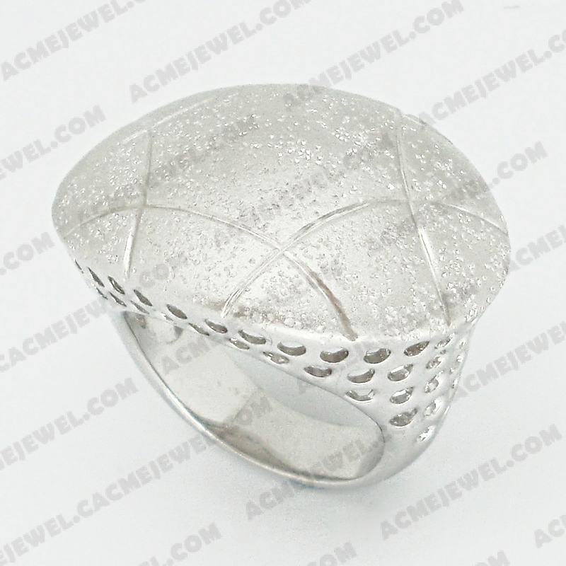 Rings Brass matt / sparkling / shiny 3-tone( matt rhodium  plating / sparkling finishing /rhodium plating)