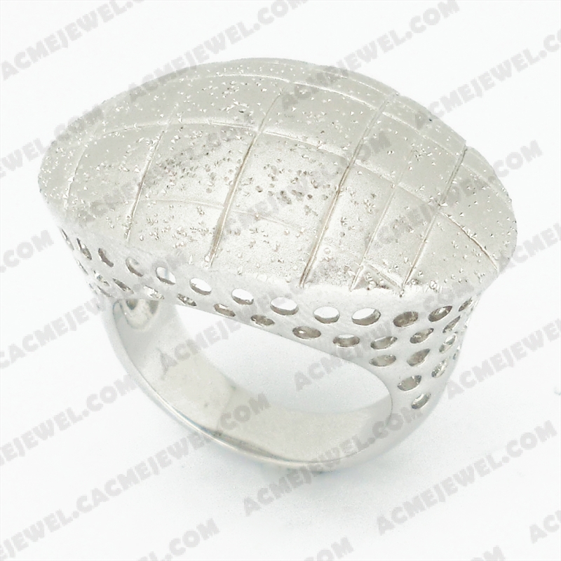 Rings Brass matt / sparkling / shiny 3-tone( matt rhodium  plating / sparkling finishing /rhodium plating)