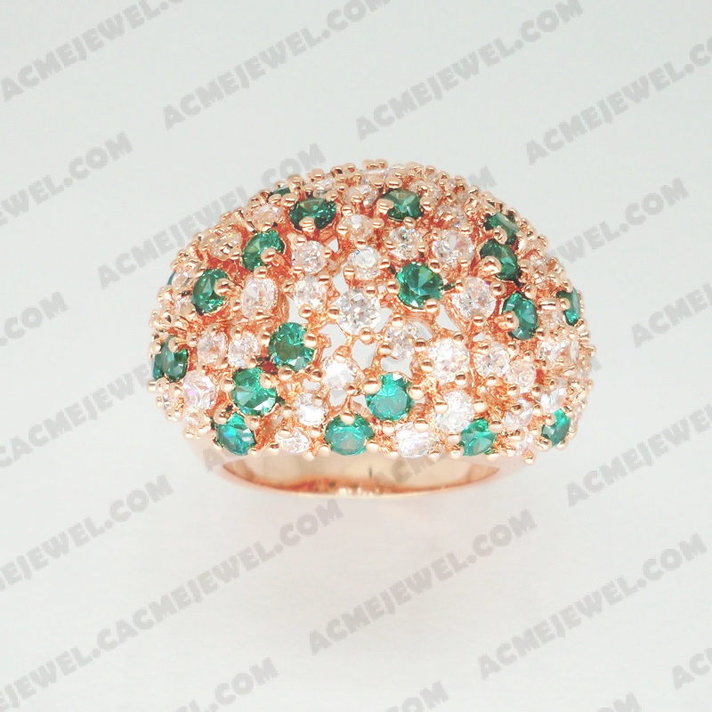 Rings Brass shiny Rose gold plating