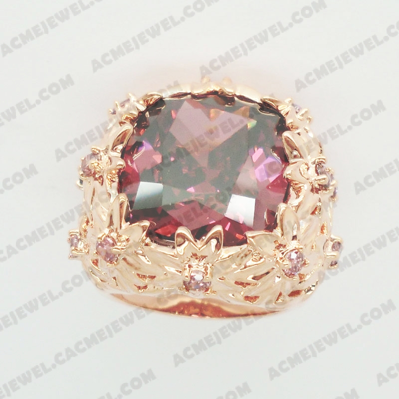 Rings Brass shiny Rose gold plating