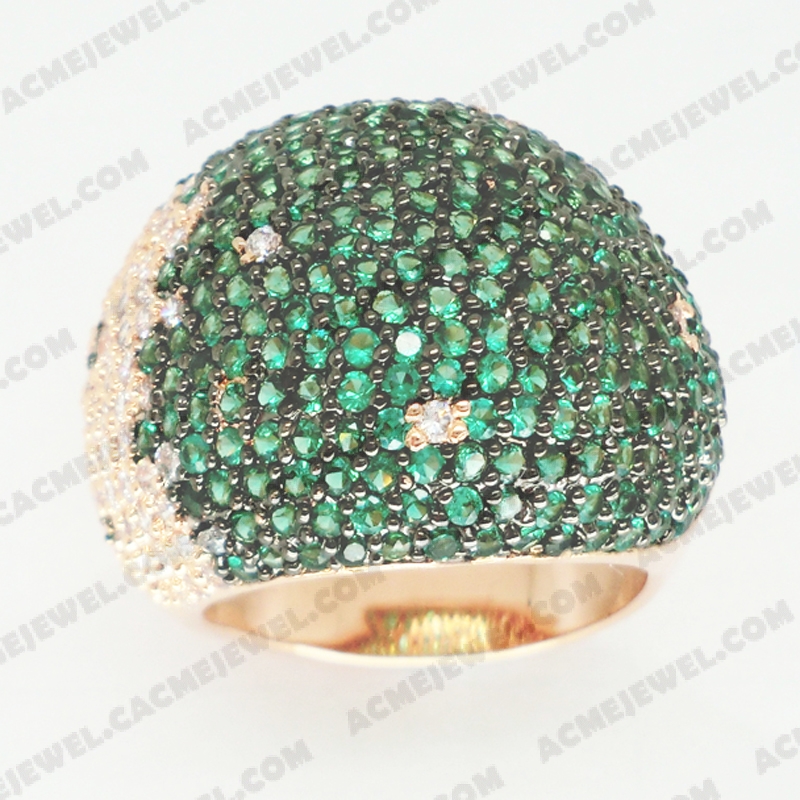 Rings Brass shiny Rose gold plating +black plating