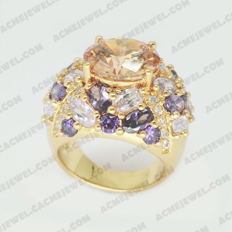 Rings Brass shiny Gold plating
