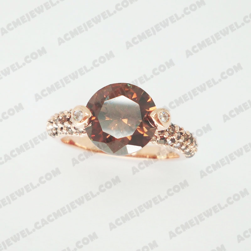 Rings Brass shiny Rose gold plating