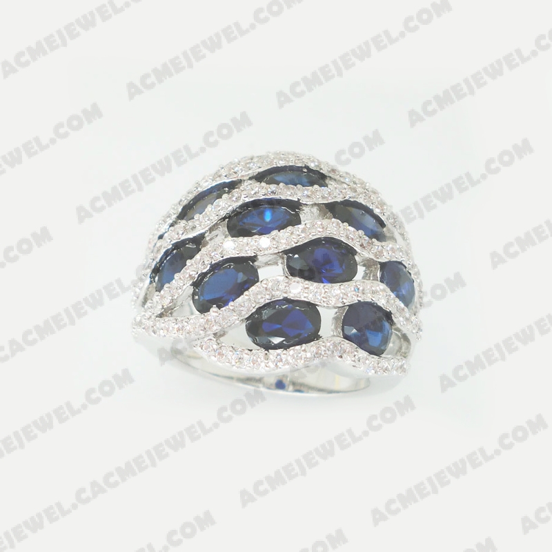 Rings Brass shiny Rhodium plating