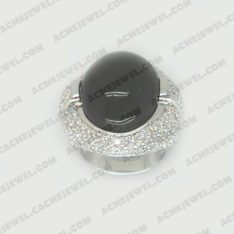 Rings Brass shiny Rhodium plating