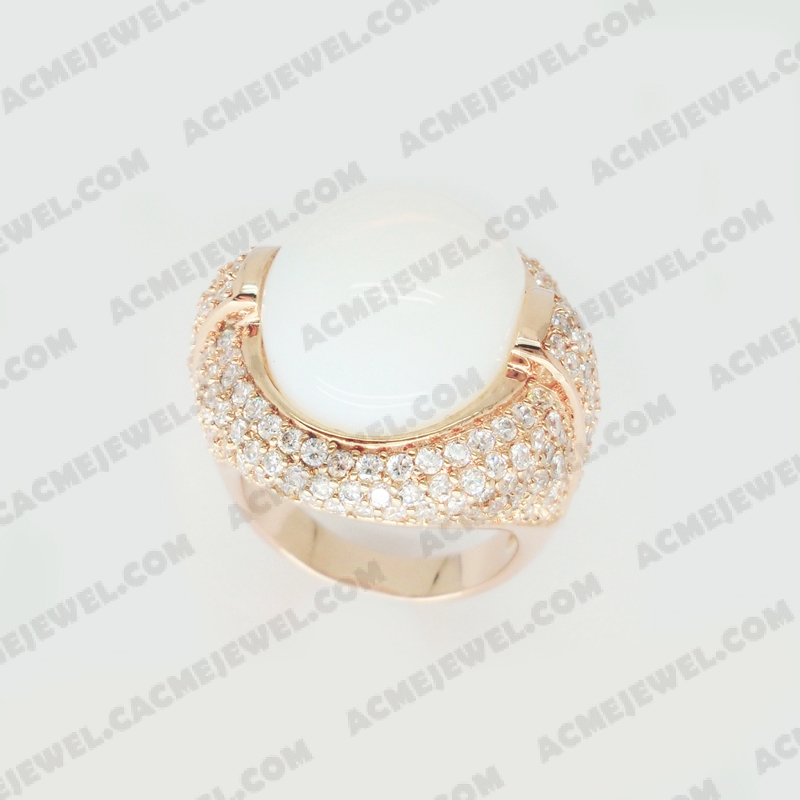 Rings Brass shiny Rose gold plating