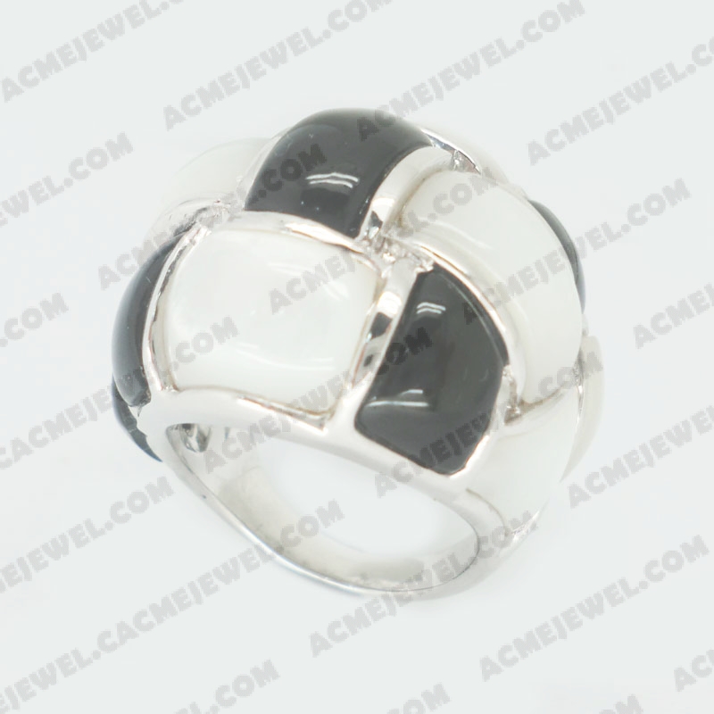 Rings Brass shiny Rhodium plating