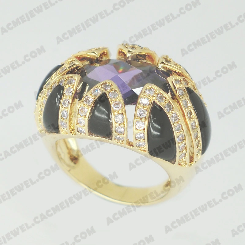 Rings Brass shiny Gold plating