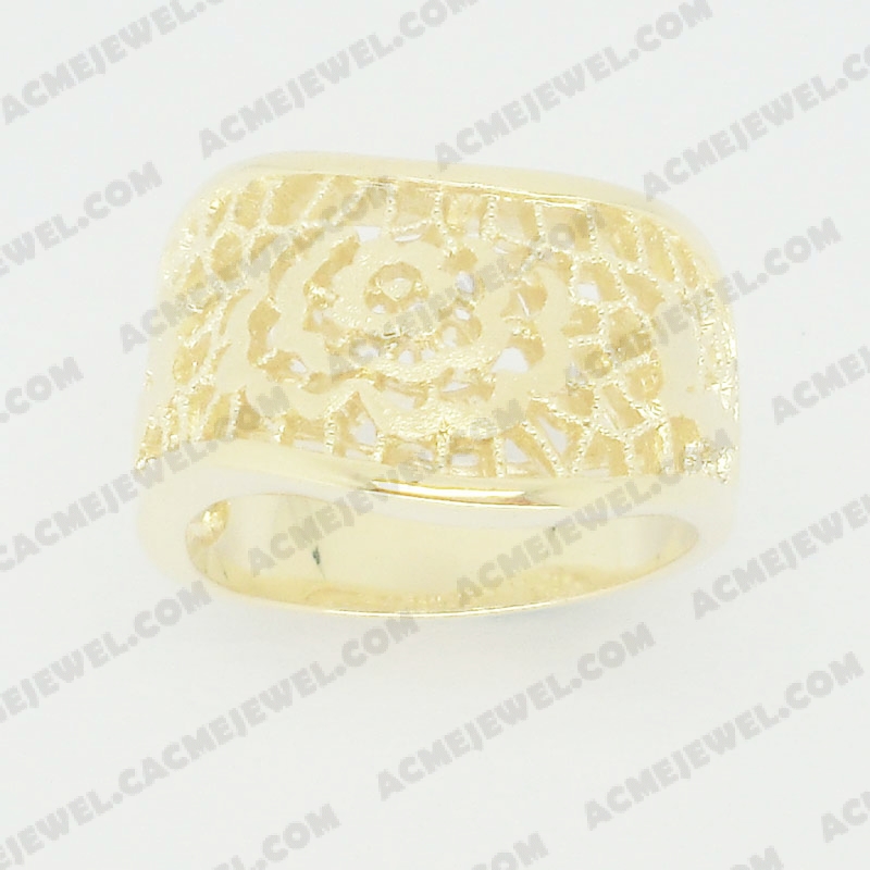 Rings Brass sand / shiny 2-tone(gold plating(sand finishing)/gold plating)