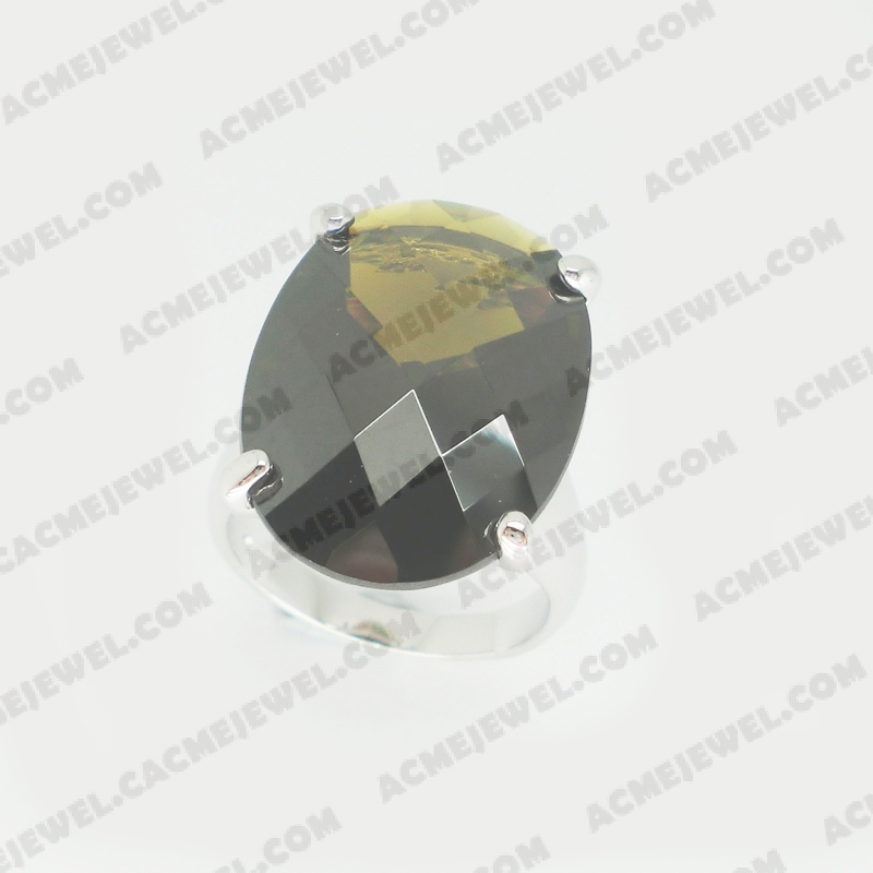 Rings Brass shiny Rhodium plating