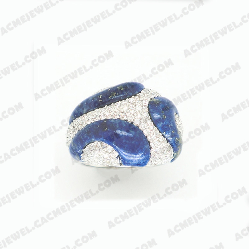 Rings Brass shiny Rhodium plating