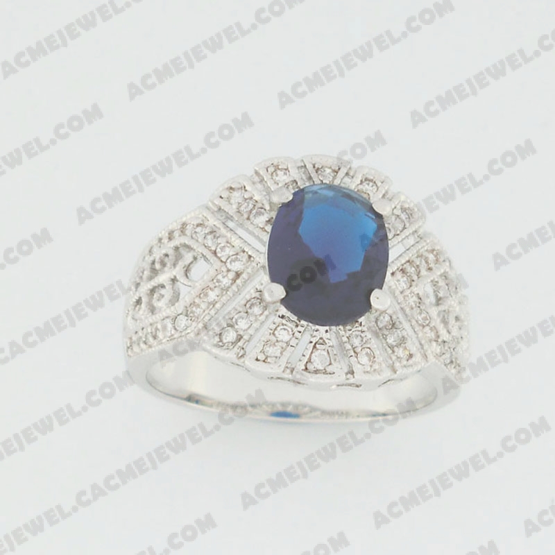 Rings Brass shiny Rhodium plating