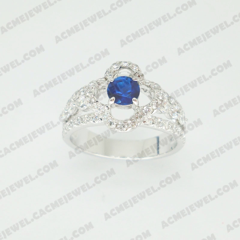 Rings Brass shiny Rhodium plating