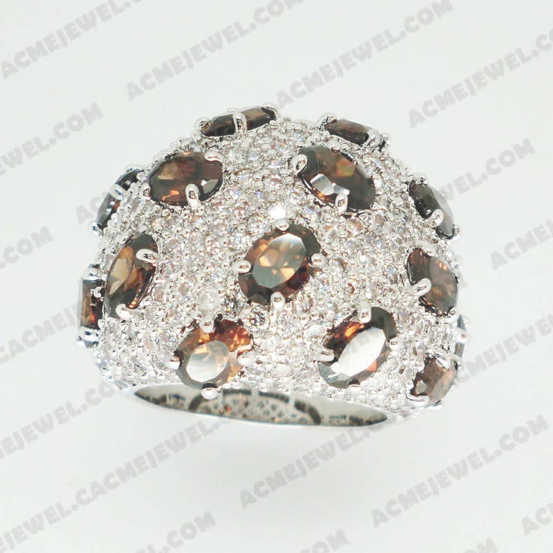 Rings Brass shiny Rhodium plating
