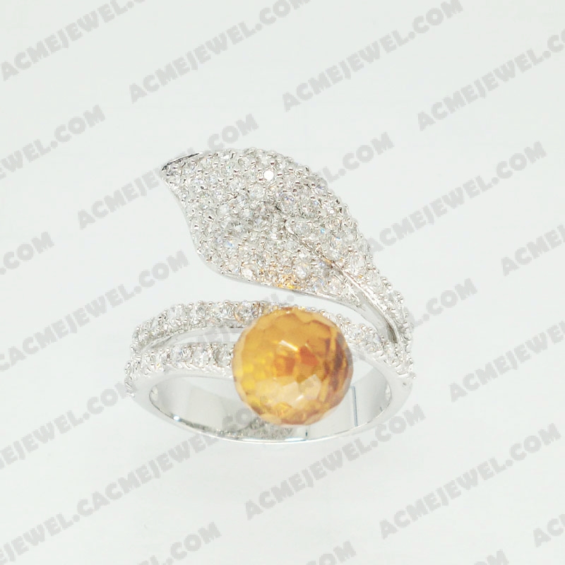 Rings Brass shiny Rhodium plating