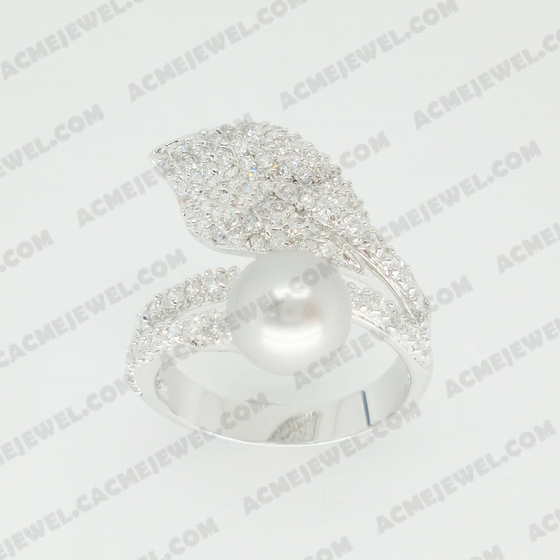 Rings Brass shiny Rhodium plating