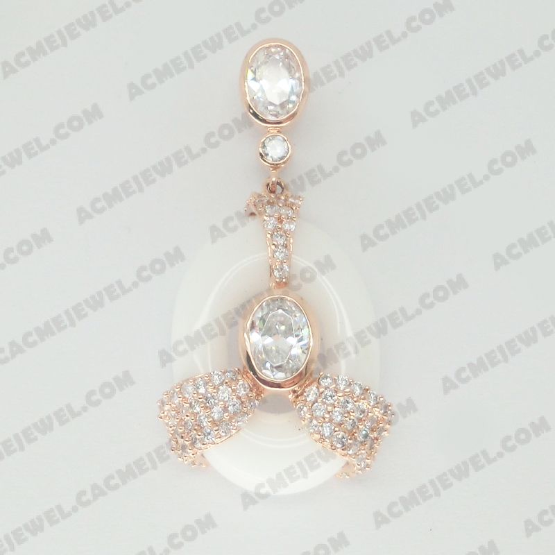 Pendants Brass shiny Rose gold plating