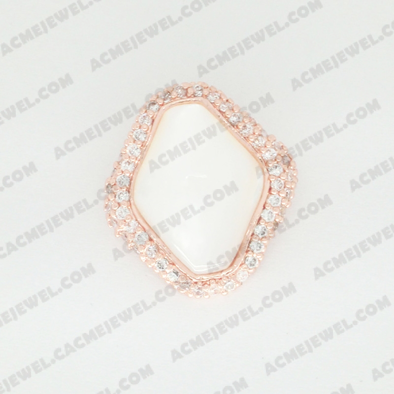 Pendants Brass shiny Rose gold plating