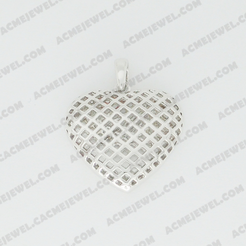 Pendants Brass shiny Rhodium plating