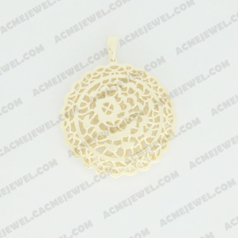 Pendants Brass sand / shiny 2-tone(gold plating(sand finishing) / gold plating)