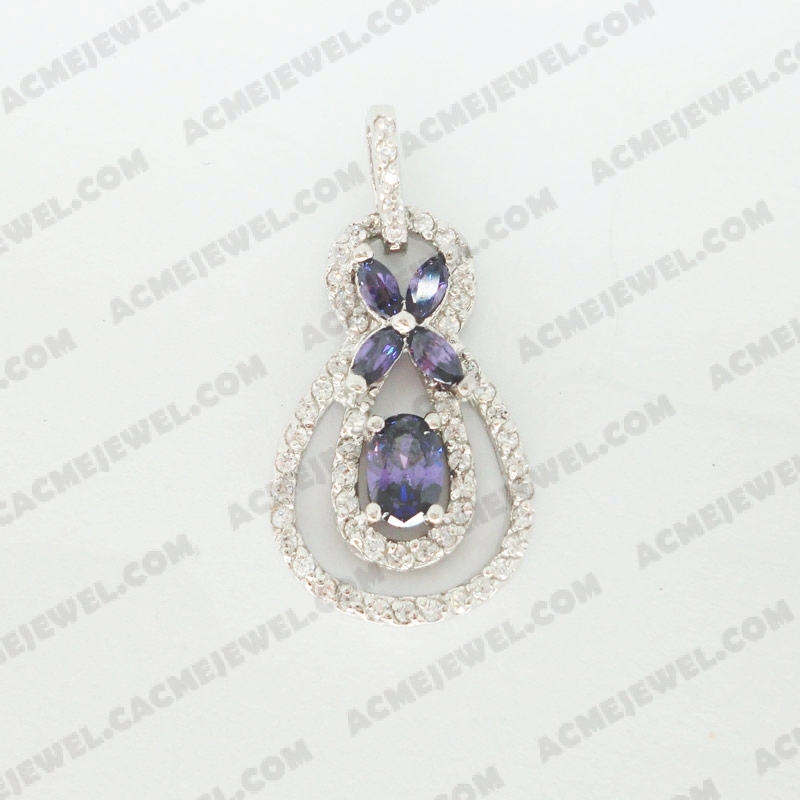 Pendants Brass shiny Rhodium plating