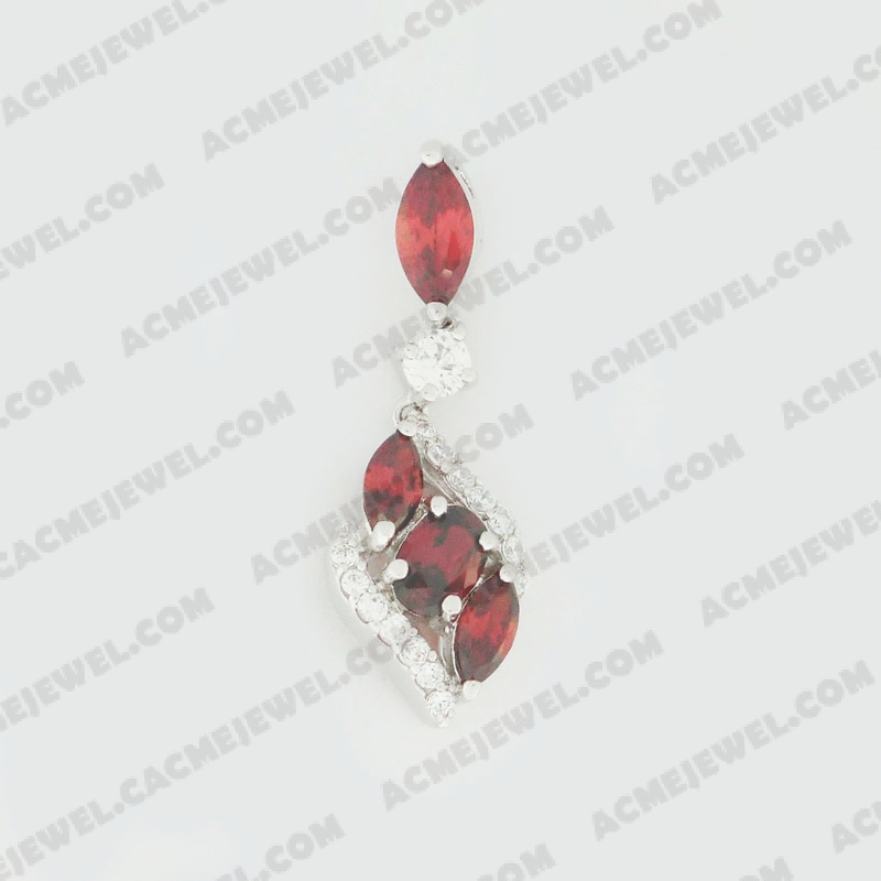 Pendants Brass shiny Rhodium plating