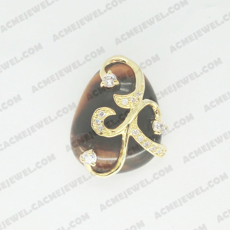 Pendants Brass shiny Gold plating