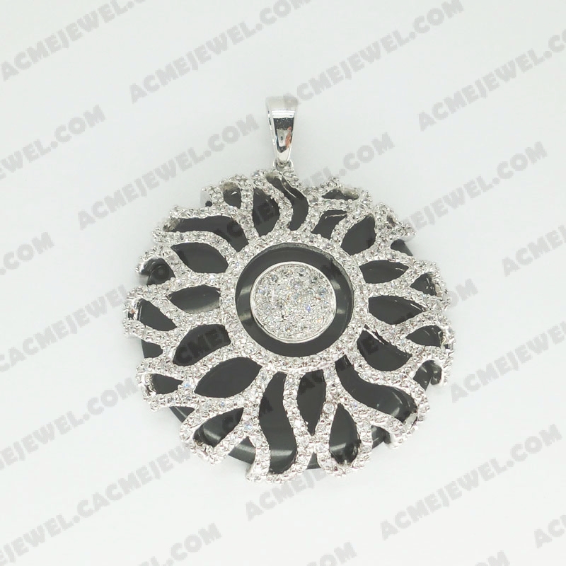 Pendants Brass shiny Rhodium plating