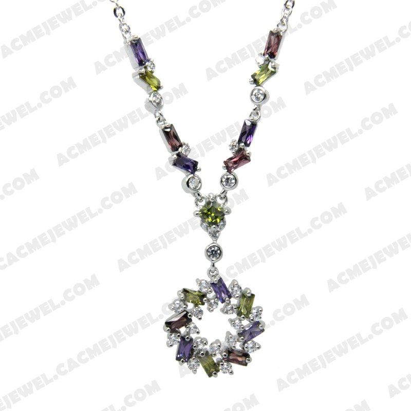 Necklace Silver / Brass  Rhodium plating