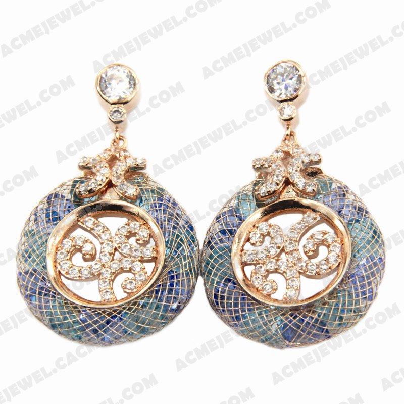 Earrings 925 Sterling Silver  Rose gold 