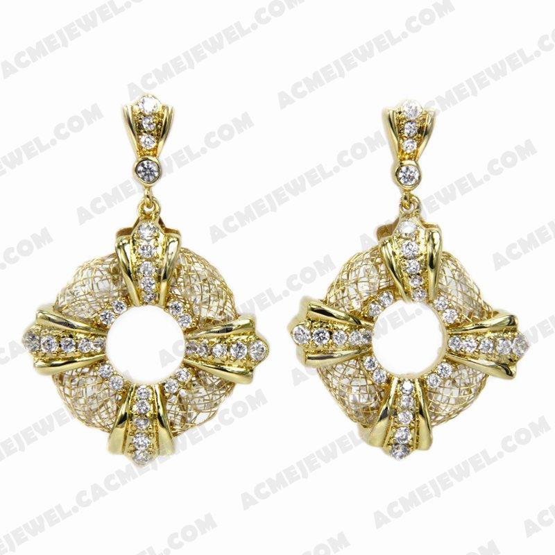 Earrings 925 Sterling Silver  Gold 