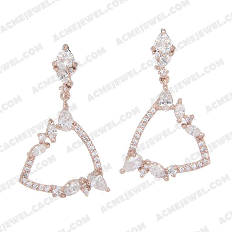 Earrings 925 Sterling Silver  Rose gold 