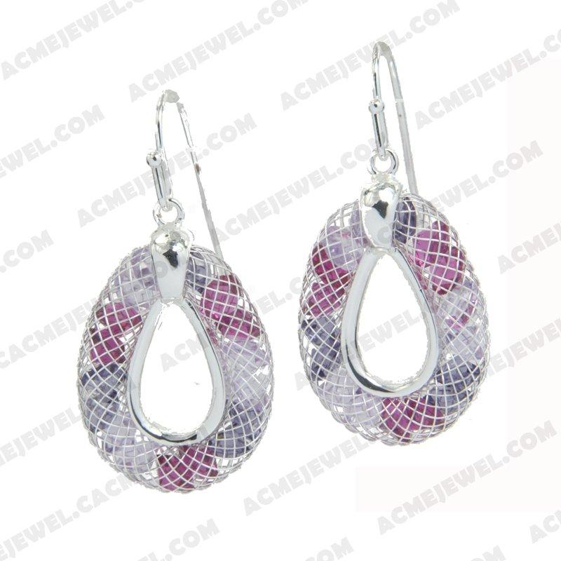 Earrings 925 Sterling Silver  Silver + E-coating