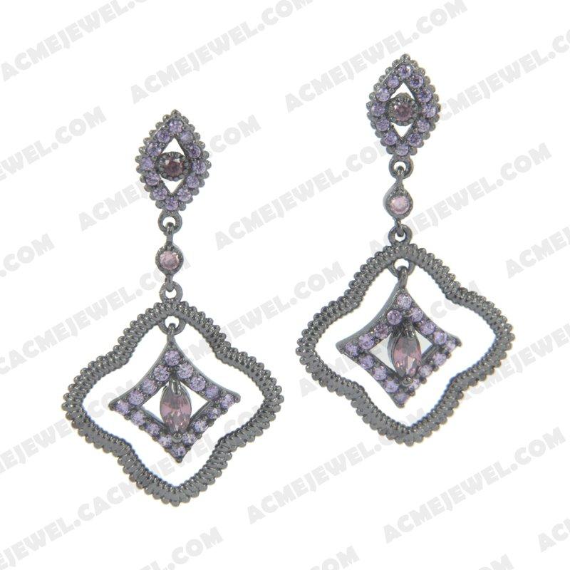 Earrings 925 Sterling Silver  Black rhodium 