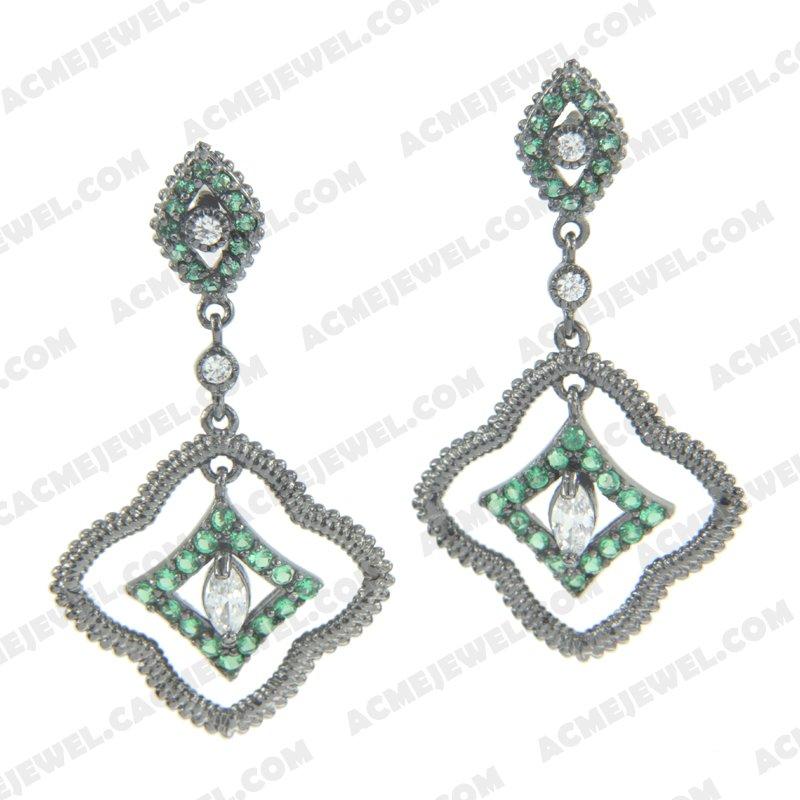 Earrings 925 Sterling Silver  Black rhodium 