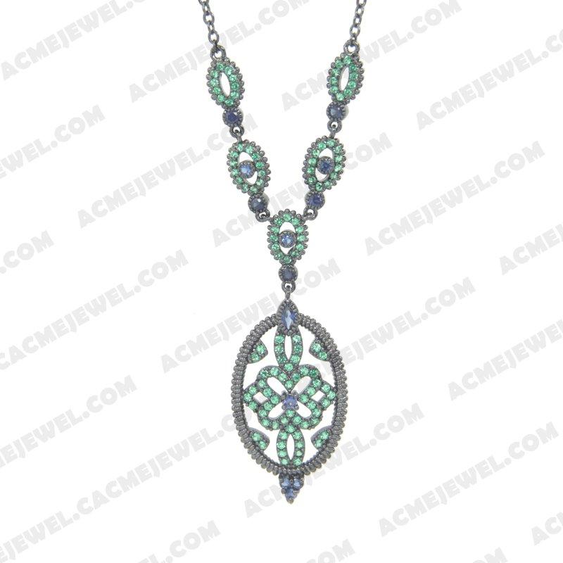 Necklace 925 Sterling Silver  Black rhodium plating