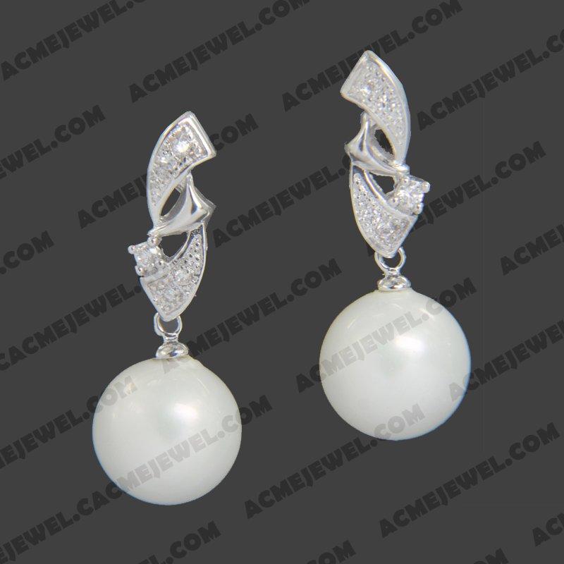 Earrings 925 sterling silver   Rhodium 